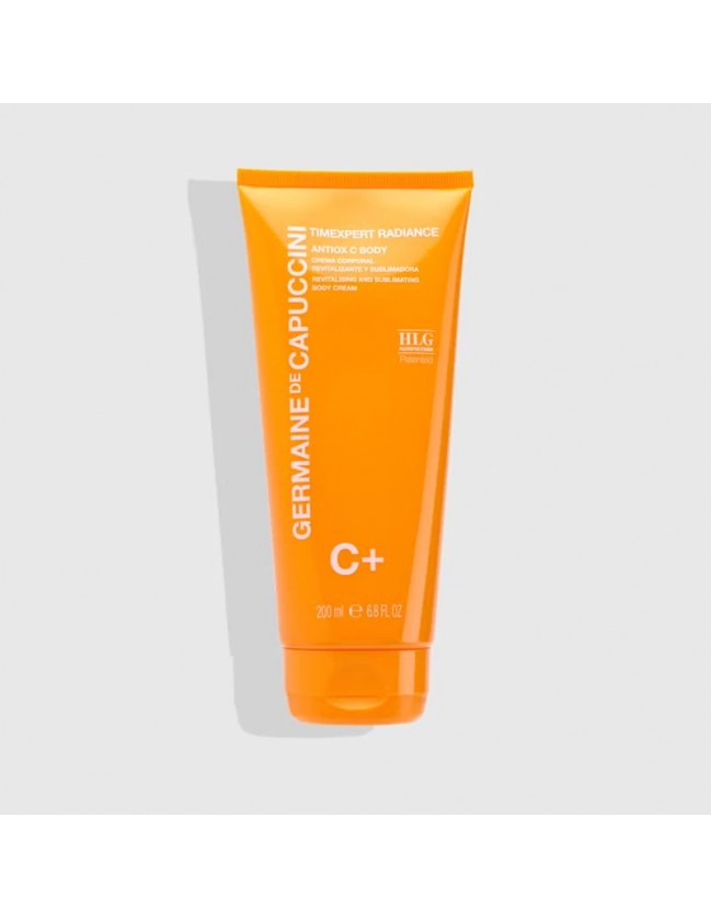 Tratamiento corporal antioxidante con vitamina C para una piel luminosa